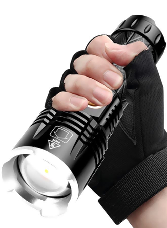 NIBEMINENT LED Multi-Functional Flashlight Black 16x4.8x3.8cm - Image 3
