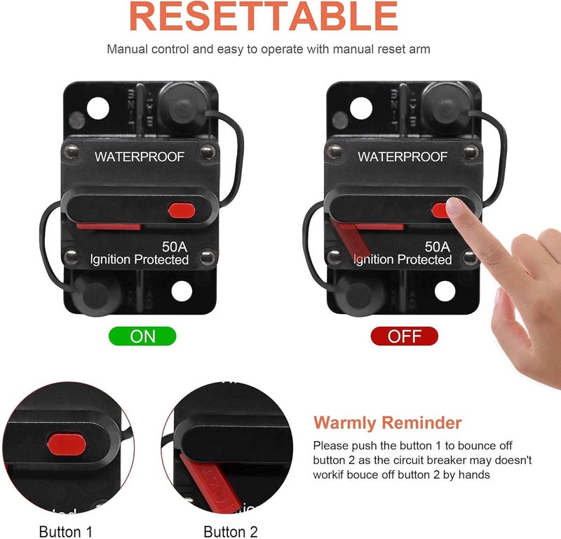 Erayco 100 Amp Waterproof Circuit Breaker - Image 3