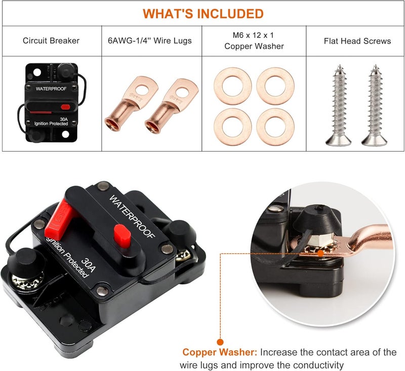 Erayco 100 Amp Waterproof Circuit Breaker - Image 2