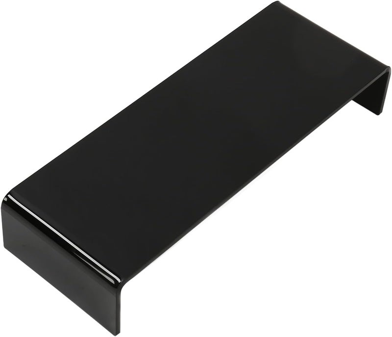 Monitor Riser Acrylic Stand 3.5 Inch Height, Transparent, 50lb Load Capacity, Space Saving Computer Stand - Improves Sitting Posture, Reduces Neck and Eyes Strain, Ideal for (Black) - Image 4