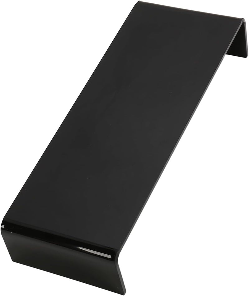 Monitor Riser Acrylic Stand 3.5 Inch Height, Transparent, 50lb Load Capacity, Space Saving Computer Stand - Improves Sitting Posture, Reduces Neck and Eyes Strain, Ideal for (Black) - Image 2