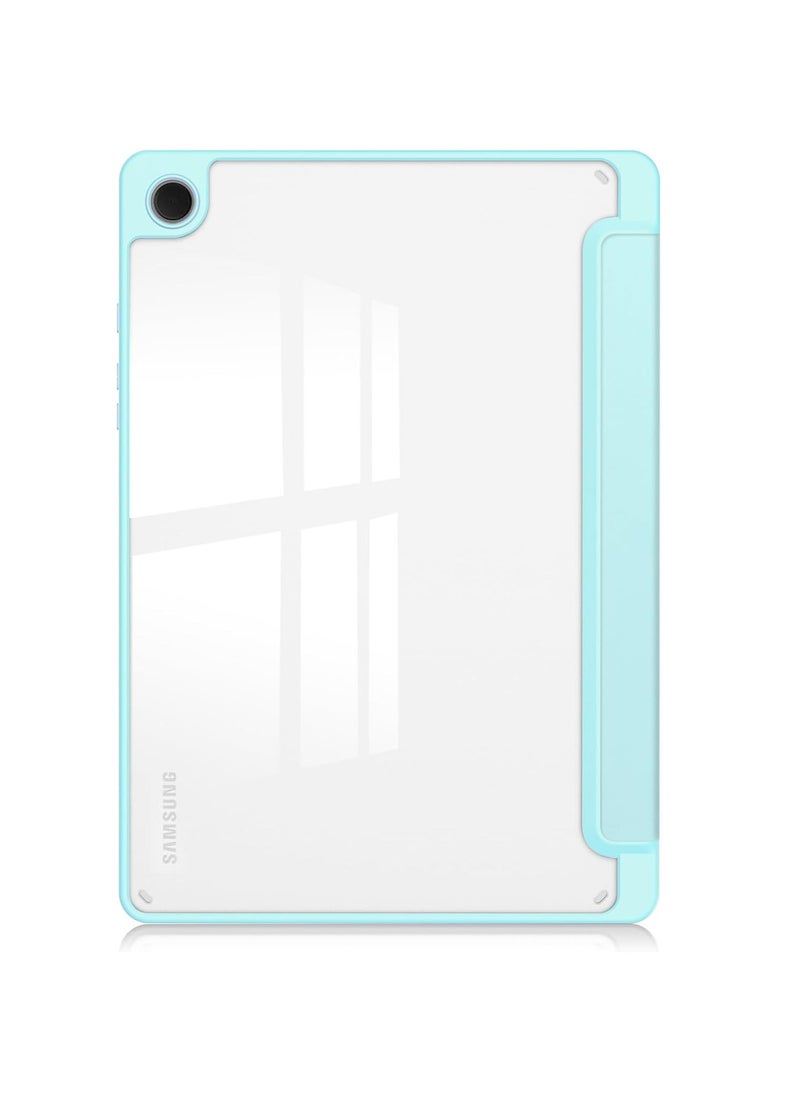 Generic - Hybrid Slim Case with Pen Holder for Samsung Galaxy Tab A9 Plus 11 Inch 2023 Model (SM-X210/X216/X218) Clear Transparent Back Shell Auto Wake/Sleep, Sky Blue - Image 1