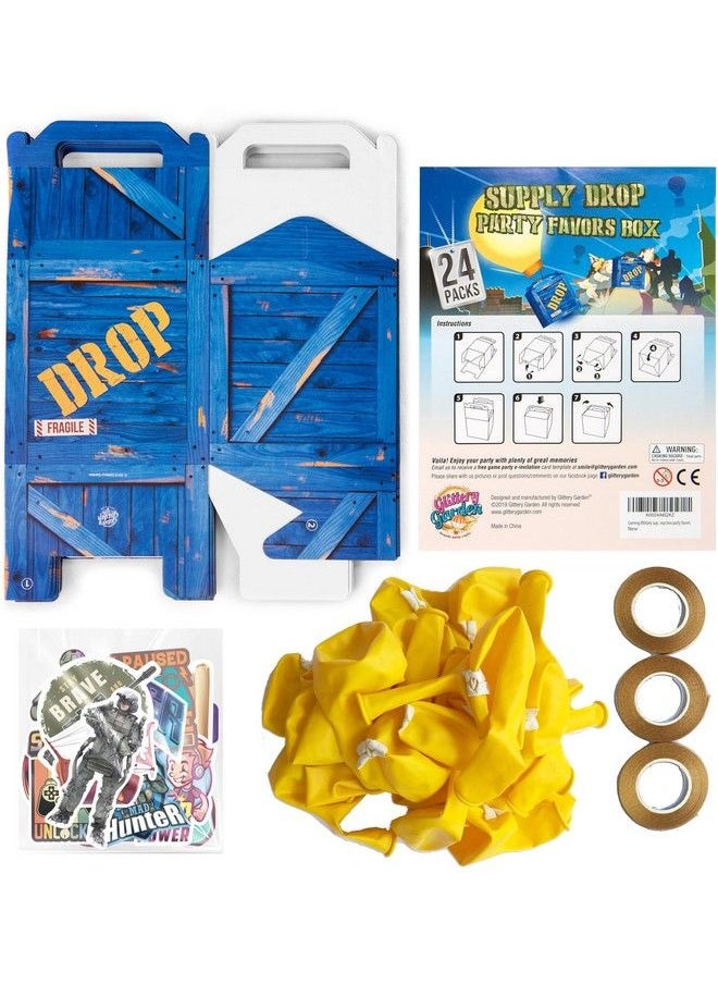 Glittery Garden - Game Party Military Supply Loot Drop Box Party Favors 24Pack. Party Decoration And Gift Bags Gaming Themed Birthday Activities And Party Supplies - Image 1