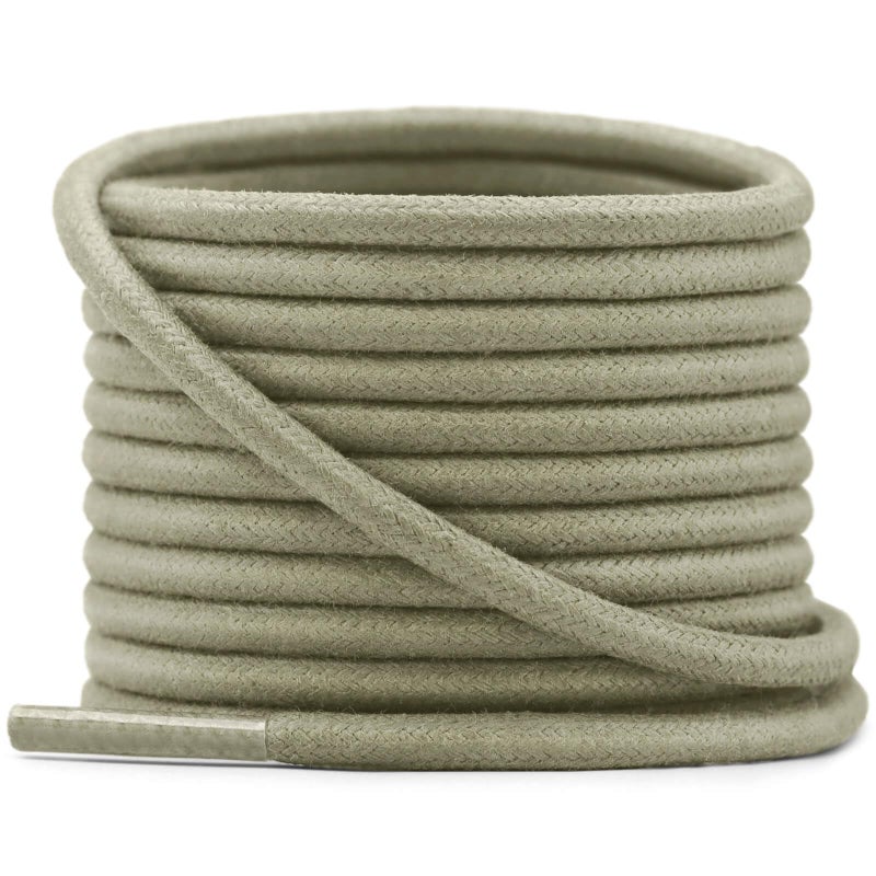 YFINE 39 Inch Round Waxed Dress Shoes Shoelaces Boots Shoe Laces Army Green (2 Pair) - Image 1