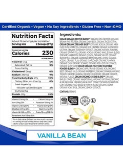 Orgain Organic Meal, Vegan Meal Replacement Protein Powder, Vanilla Bean - 20g Plant Based Protein, 6g Prebiotic Fiber, Fruits, Vegetables & Greens, Gluten Free, Shakes & Smoothies, 2.01lb  - Image 2