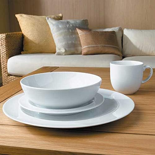 Denby Denby White Porcelain Small Plates Set of 419cm Dishwasher Microwave Safe Crockery  Chip  Crack Resistant Glazed Appetiser Side Plates  - Image 3