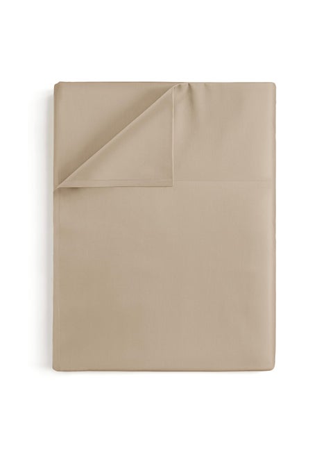 King 400 Thread Count 100% Cotton Flat Sheet - Comfortable  Cooling & Breathable Cotton - Hotel Quality Flat Bed Sheet - Extra Soft & Comfy - Easy Care  Wrinkle Free - Cream Top Flat Sheet Only