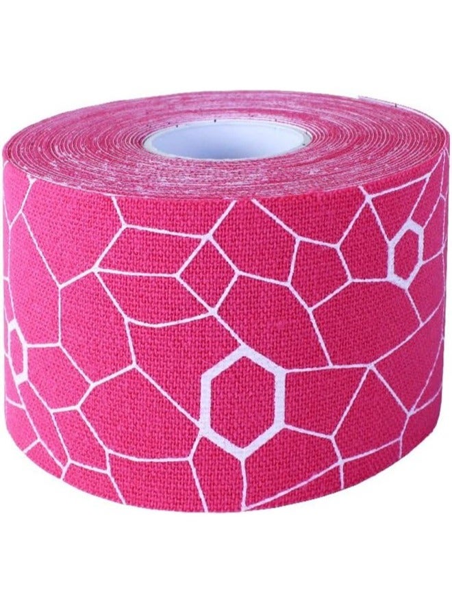 TheraBand 2 TheraBand Kinesiology Tape Waterproof Physio Tape for Pain Relief Muscle and Joint Support, Standard Roll with Xact Stretch Application Indicators ( Blue + Pink ) - Image 3
