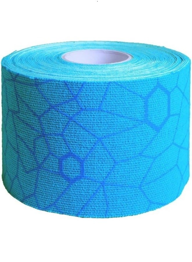TheraBand 2 TheraBand Kinesiology Tape Waterproof Physio Tape for Pain Relief Muscle and Joint Support, Standard Roll with Xact Stretch Application Indicators ( Blue + Pink ) - Image 4