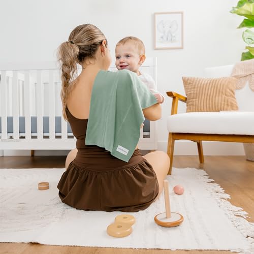 Comfy Cubs Baby Burp Cloths Set Pack of 10 Large 6Layer Ultra Absorbent 100 Cotton for Infant SpitUp Drool and Messes Soft Gentle Thoughtful New Born Baby Gifts Fern - Image 3