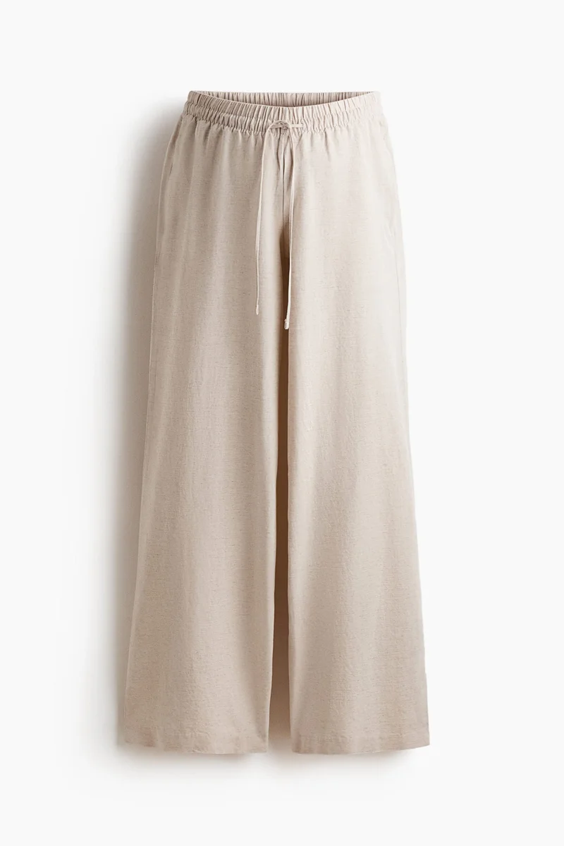 H&M MAMA Before &amp; After linen-blend trousers