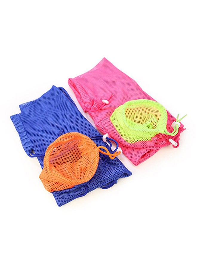 Multifunctional Mesh Polyester Bathing Bag Blue - Image 2