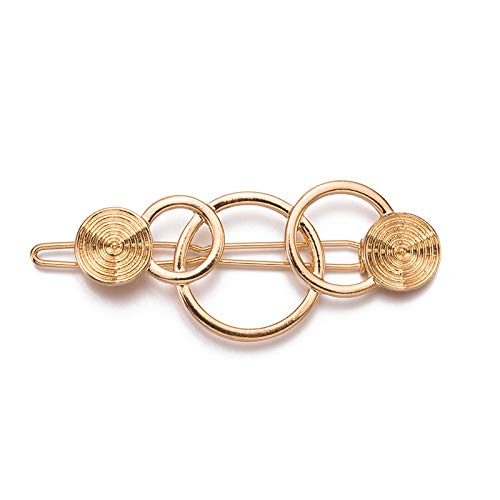 FOK Pack Of 5 Medium Metal Hollow Non Slip Hair Clutcher for Women Girls (Gold, Silver, Rose Gold, Black,) (Style 2) - Image 2