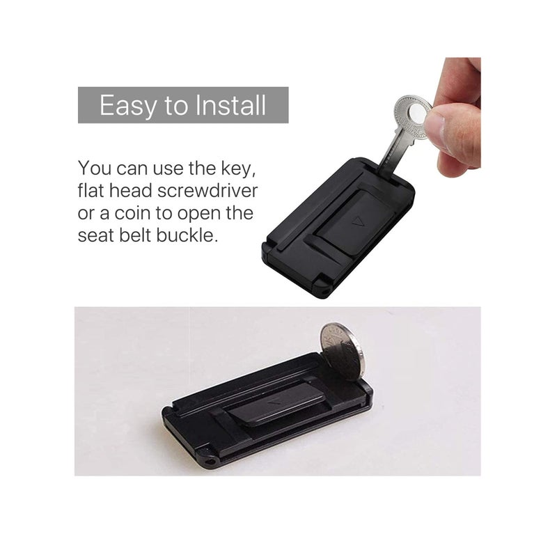 Zikra Car Seat Belt Adjuster, Seatbelt Clips, Auto Car Seat Belt Stopper Clamp, Smart Adjust Seat Belts to Relax Shoulder Neck Tension While Driving (Silver) - Image 3