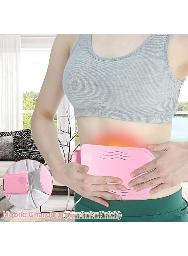 Arabest Portable  Heating Pad Belly Pain Relief Electric Waist Belt Device With 3 Temperature Modes 6 Massage Modes for Women Girls  - Image 4
