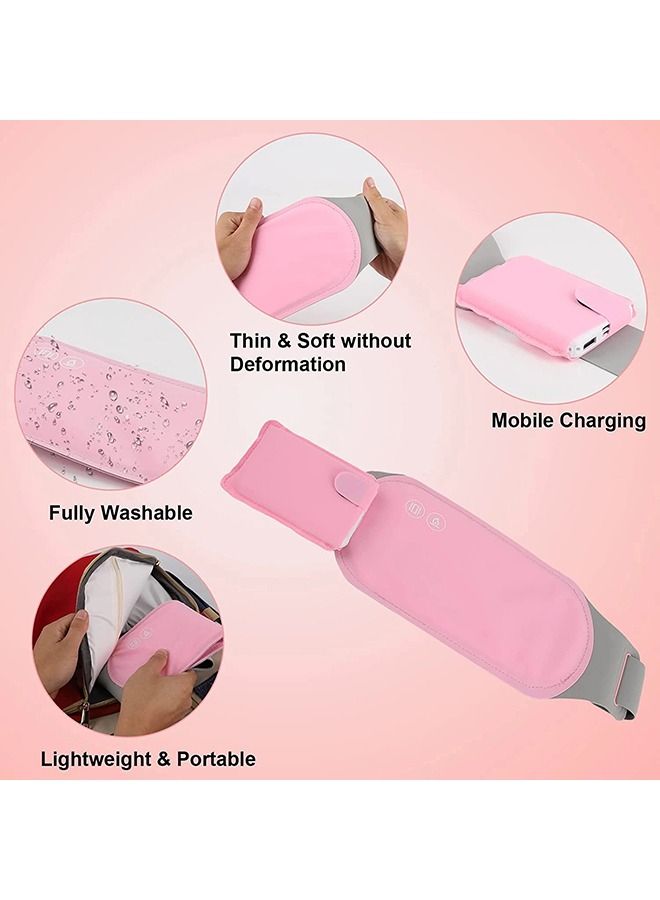 Arabest Portable  Heating Pad Belly Pain Relief Electric Waist Belt Device With 3 Temperature Modes 6 Massage Modes for Women Girls  - Image 5