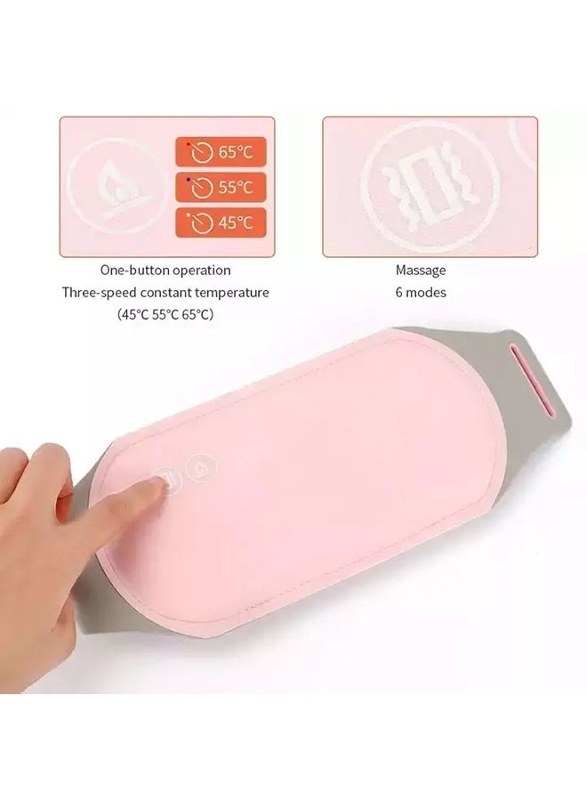 Arabest Portable  Heating Pad Belly Pain Relief Electric Waist Belt Device With 3 Temperature Modes 6 Massage Modes for Women Girls  - Image 3