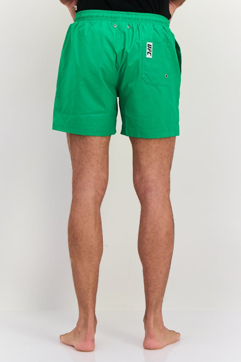 Ufc Men Brand Logo Board Shorts, Green - Image 2