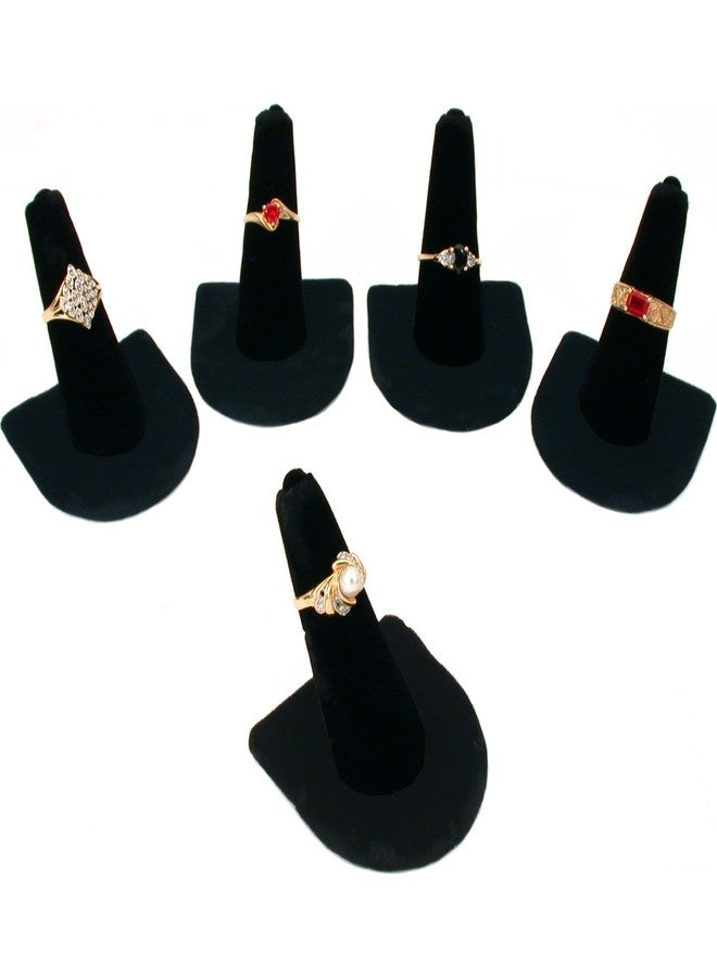 FindingKing 5 Black Velvet Ring Finger Jewelry Holder Showcase Display Stands - Image 4