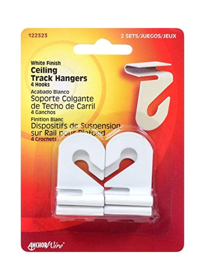 Hillman Fasteners 122323 Ceiling Track Hanger Hooks Suspends Signs and Mobiles from Drop-ceiling T-Bars (Pack of 2) White - Image 2