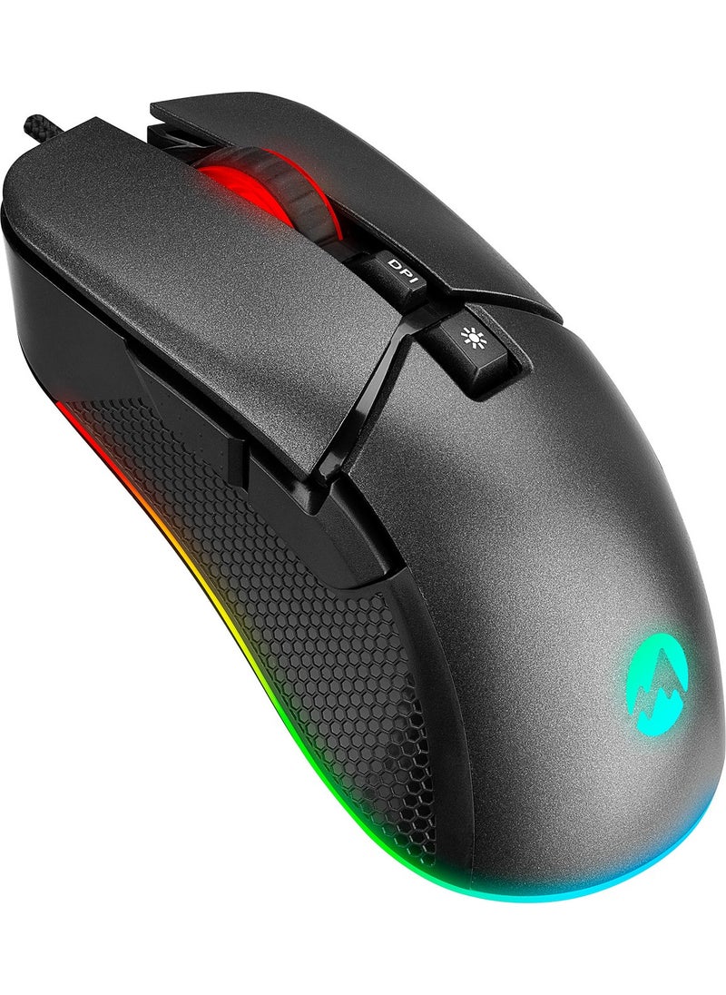 Everest SGM-05 X-Racer 7D RGB 6400DPI Optical Gaming Mouse  - Image 1