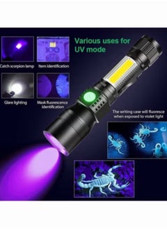 Generic 1800 Lumen LED Tactical Flashlight, Rechargeable LED Flashlight with Cob Side Light Super Bright Flashlight Battery Powerd Waterproof Handheld Flashlights  - Image 2