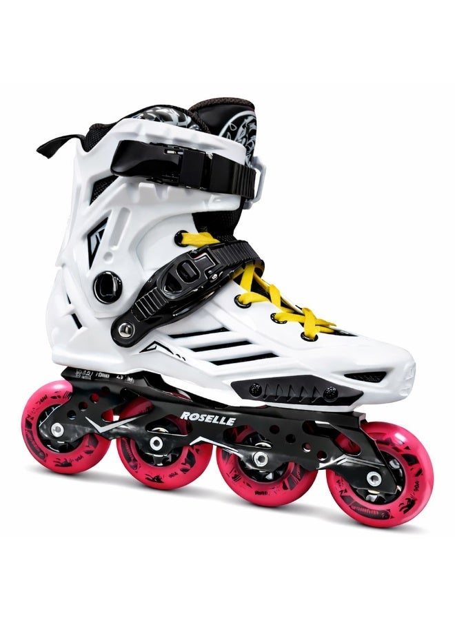 ROSELLE Professional Inline Skates with Aluminum Alloy Frame, ILQ-9 Bearings, 80mm 85A Wheels, Adjustable Buckle & Power Strap – Unisex Adult Fitness Roller Skates - Image 1