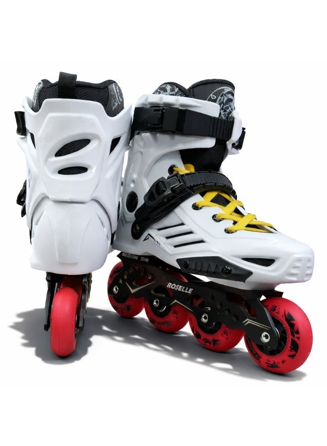 ROSELLE Professional Inline Skates with Aluminum Alloy Frame, ILQ-9 Bearings, 80mm 85A Wheels, Adjustable Buckle & Power Strap – Unisex Adult Fitness Roller Skates - Image 5