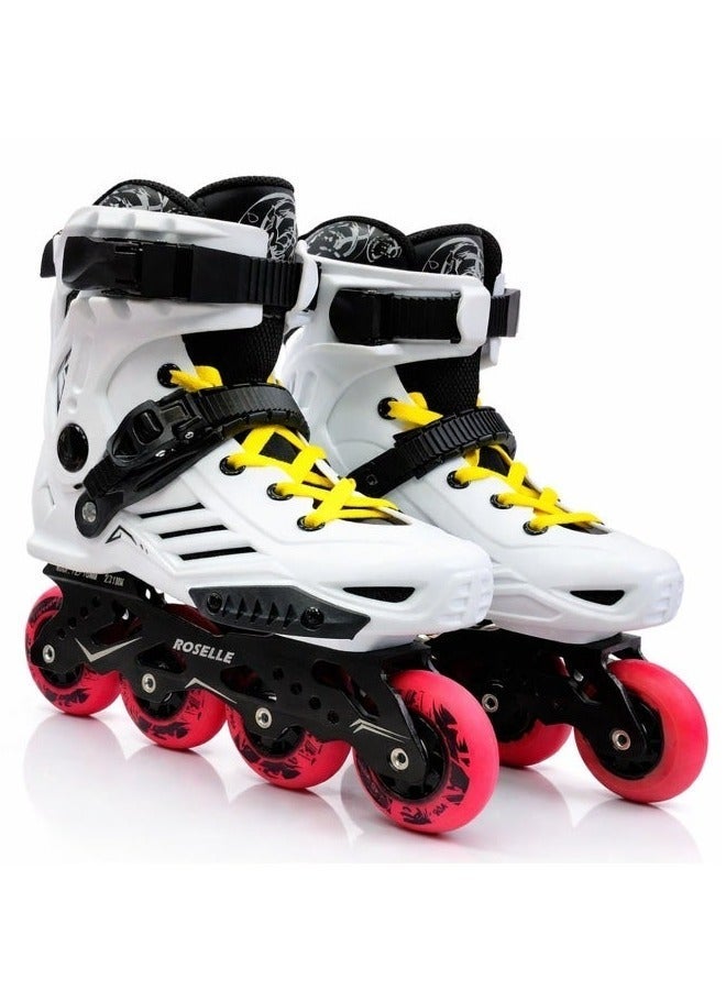 ROSELLE Professional Inline Skates with Aluminum Alloy Frame, ILQ-9 Bearings, 80mm 85A Wheels, Adjustable Buckle & Power Strap – Unisex Adult Fitness Roller Skates - Image 3