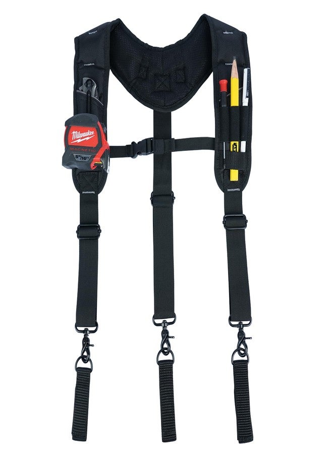 KUNN Tool Belt Suspenders,Heavy Duty 3-Points Padded Construction Work Pouch Suspender for Men with Tool Belt Loops - Image 1