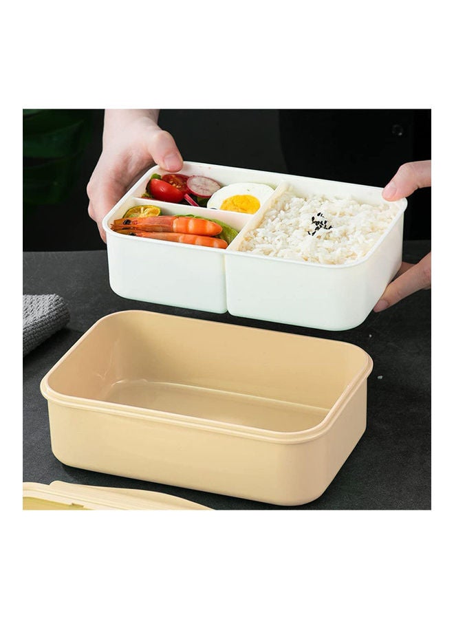 Arabest 3-Grid Lunch Box With Lid Beige - Image 2