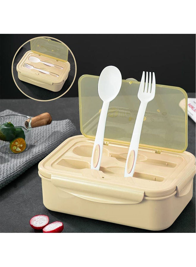 Arabest 3-Grid Lunch Box With Lid Beige - Image 3