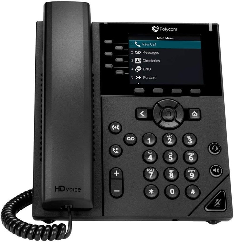 VVX 350 6 Line Desktop Business IP Phone with Power Supply (Renewed)