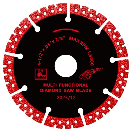 FOXBC 4-1/2 inch Diamond Multi-Purpose Saw Blades for Angle Grinder, Heavy Duty Cut-Off Disc for Metal, Plastic, Porcelain, Ceramic, Marble, Stone - 3 Pack - Image 4