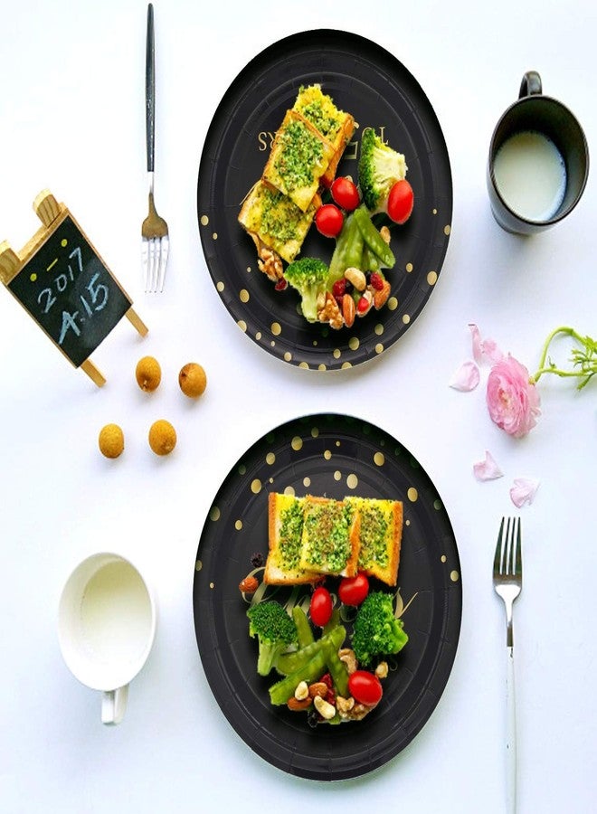 Pandecor 75th Birthday Party Supplies,50 PCS Cheers to 75 Years Disposable 7 Inch Paper Plates Dessert Plates for 75 Years Anniversary Party - Image 5