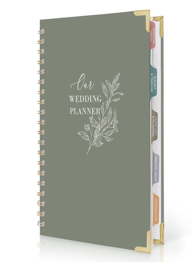 Braveriky Minimalist Wedding Planner Book and Organizer, Bridal Wedding Planning Binder with Tabs, Pockets, Checklists, Calendars, Engagement Gift for Newly Engaged Couples, 8x10.8" - Image 1