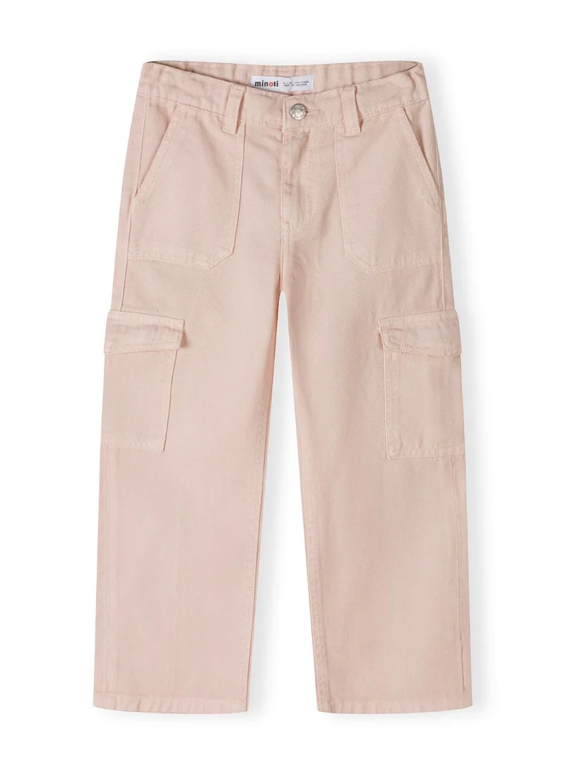 MINOTI Kids Girls Wide Leg Cargo Trousers