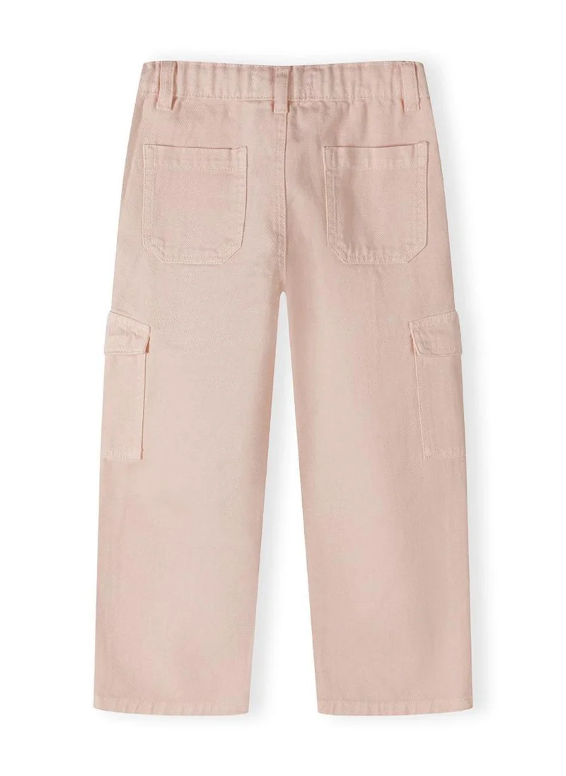 MINOTI Girls' Wide-Leg Cargo Pants with Side Pockets