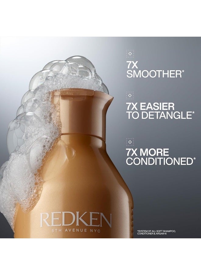 REDKEN All Soft Argan Oil Shampoo | For Dry / Brittle Hair | Provides Intense Softness and Shine | Travel Size | 1.7 Fl Oz - Image 3