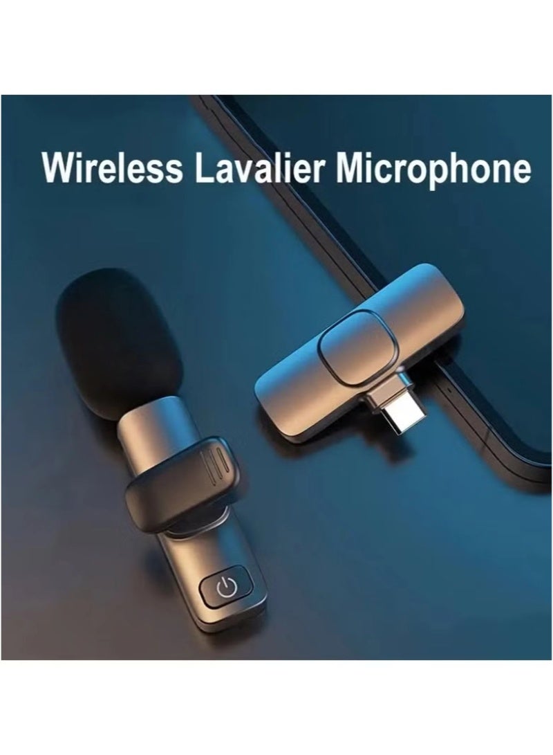 inston Wireless microphone set, with Lightning adapter, with windscreen, wireless microphone for USB-C smartphones and laptops, suitable for audio and video recording, game streaming, interviews, and vlogging  - Image 2