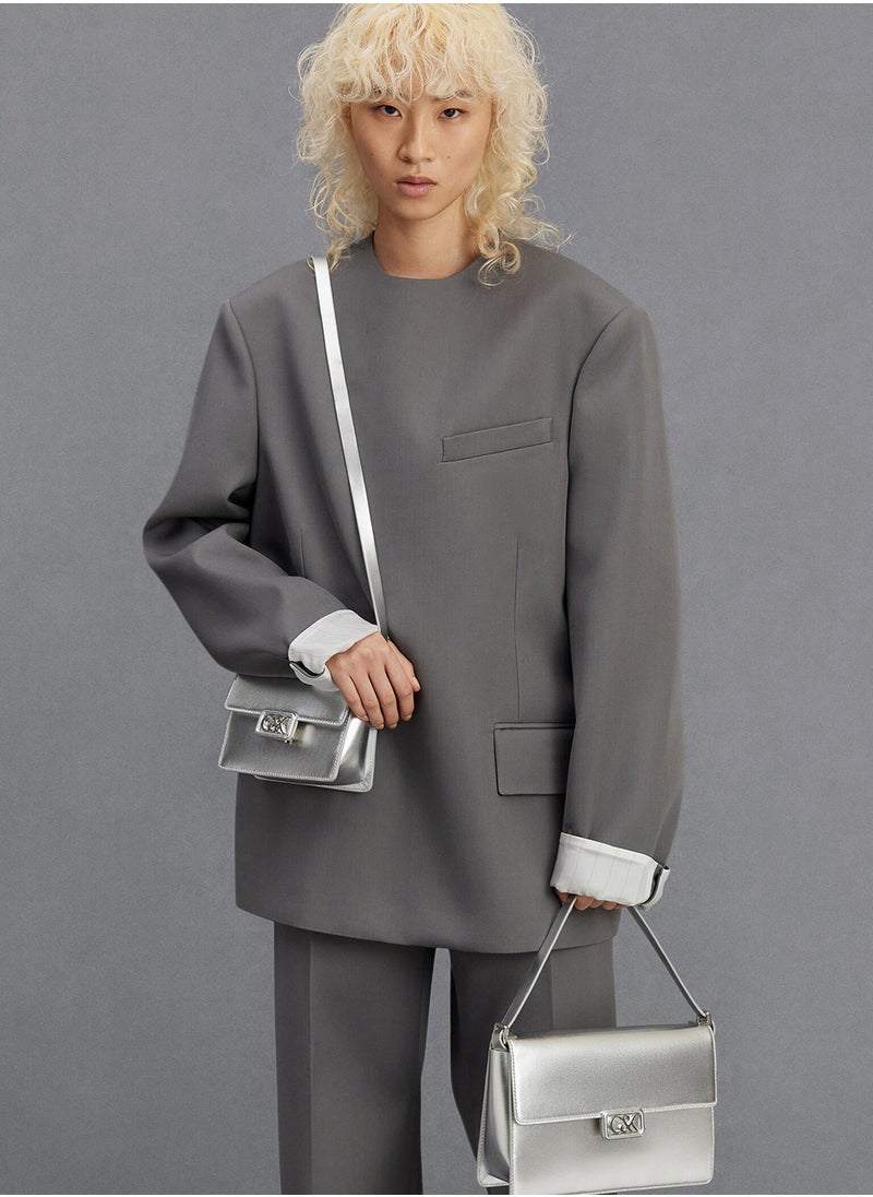 Charles & Keith Charles & Keith Leather Metallic Boxy Bag  - Image 3