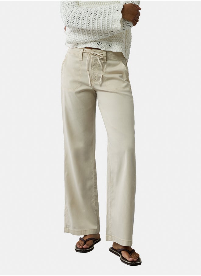 American Eagle - AE Stretch Low-Rise Baggy Wide-Leg Pant - Image 1