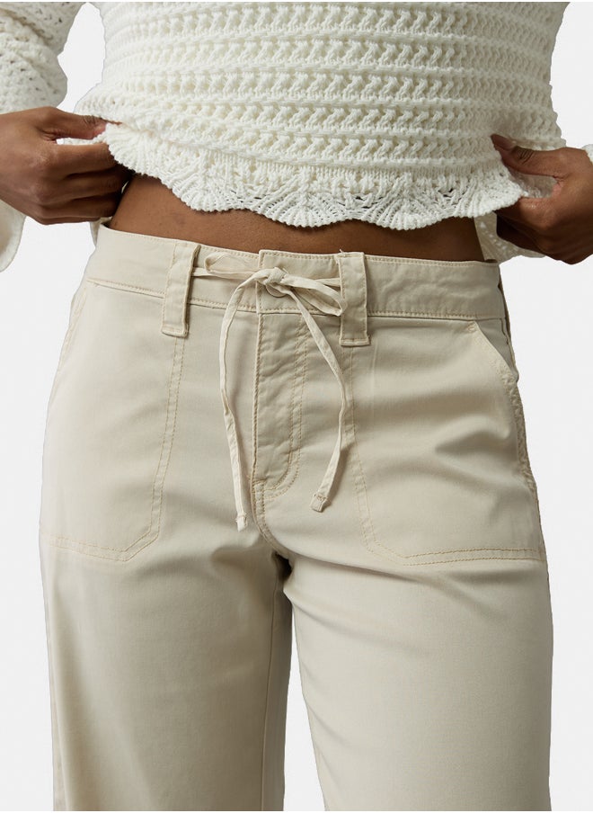 American Eagle - AE Stretch Low-Rise Baggy Wide-Leg Pant - Image 1