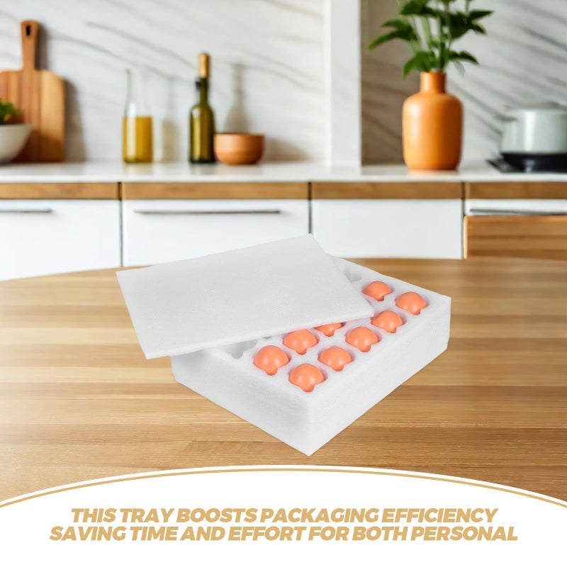 20pcs Epe Foam Duck Egg Tray Shockproof Protective Carton Portable Refrigerator Storage - Image 4