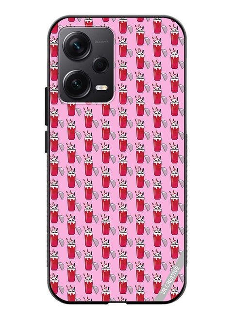 Protective Case Cover For Xiaomi Redmi Note 12 Discovery Ice Cream Glass Drink Design Multicolour