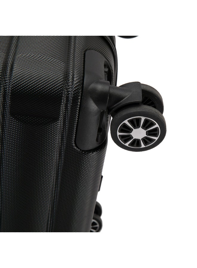 Eagle Express Wood, Hard Trolley Luggage -1 Piece - 24 inch  – Black – ABS Scratch-Resistant Suitcases with 360° Spinner Wheels, 1-Year Warranty & Protective Cover - Image 5