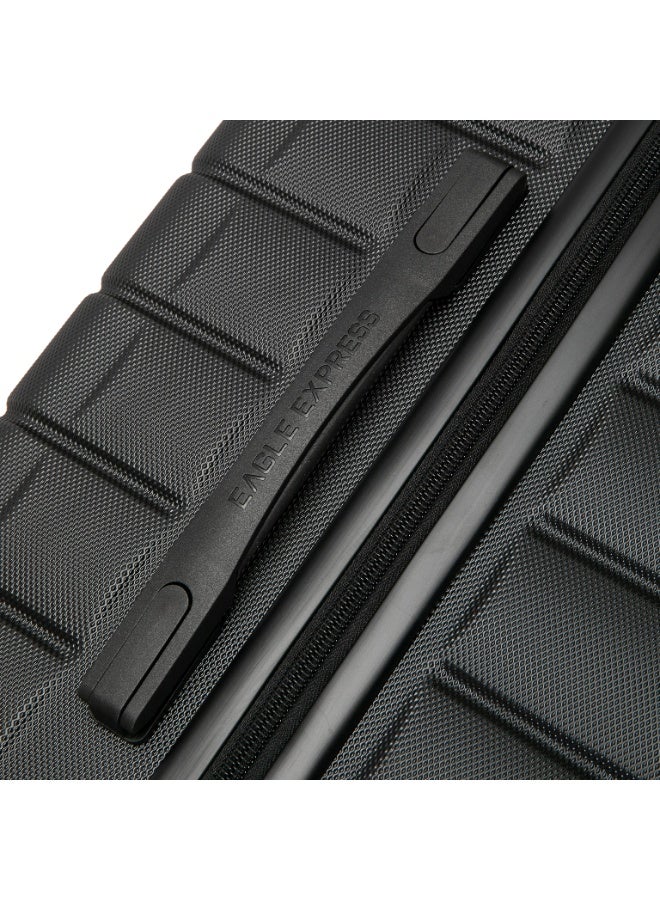 Eagle Express Wood, Hard Trolley Luggage -1 Piece - 24 inch  – Black – ABS Scratch-Resistant Suitcases with 360° Spinner Wheels, 1-Year Warranty & Protective Cover - Image 4