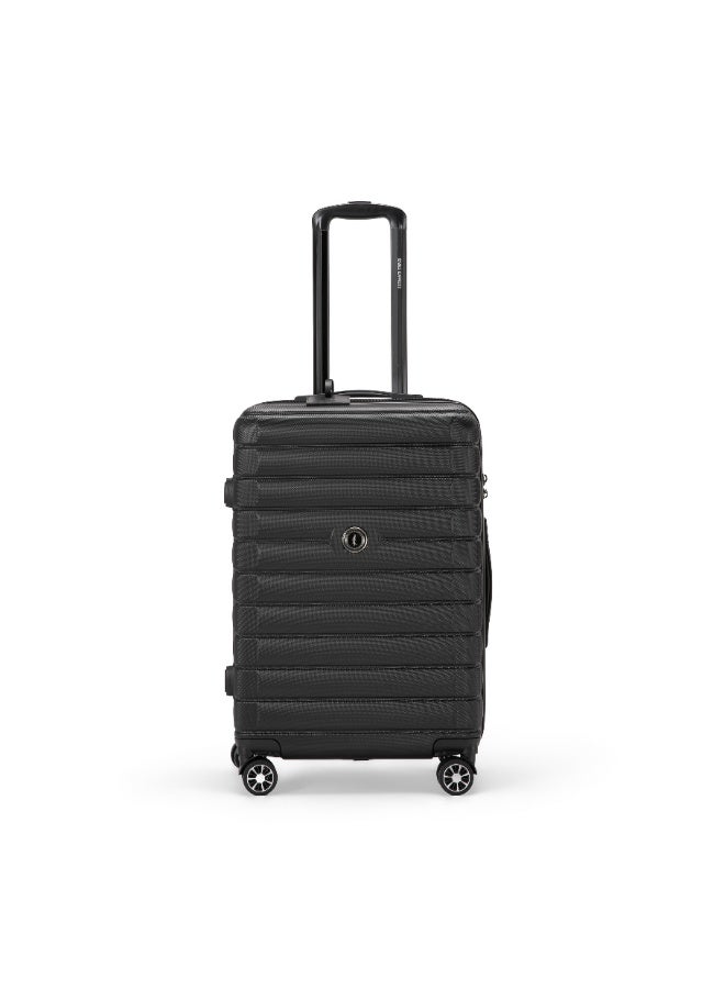 Eagle Express Wood, Hard Trolley Luggage -1 Piece - 24 inch  – Black – ABS Scratch-Resistant Suitcases with 360° Spinner Wheels, 1-Year Warranty & Protective Cover - Image 1