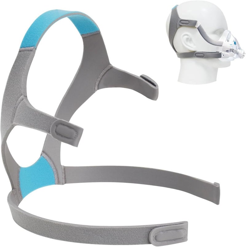 ResMed CPAP Mask Comfort Headgear Magnetic Clips Set blue gray
