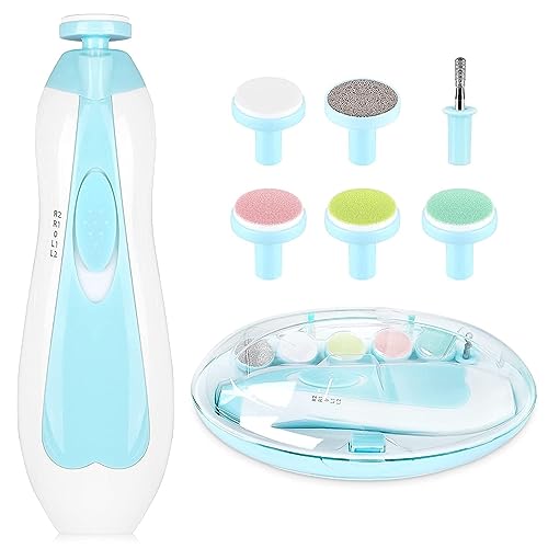 CHIMMET Baby Nail Trimmer New Born With Lights | Electric Baby Nail Cutter 0-6 Months With Multiple Filer Heads Adjustment | New Born Baby Products - Image 1